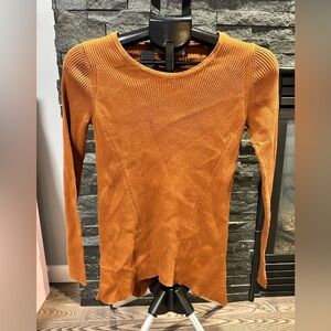 ASOS Long Sleeve Ribbed Top - Rust